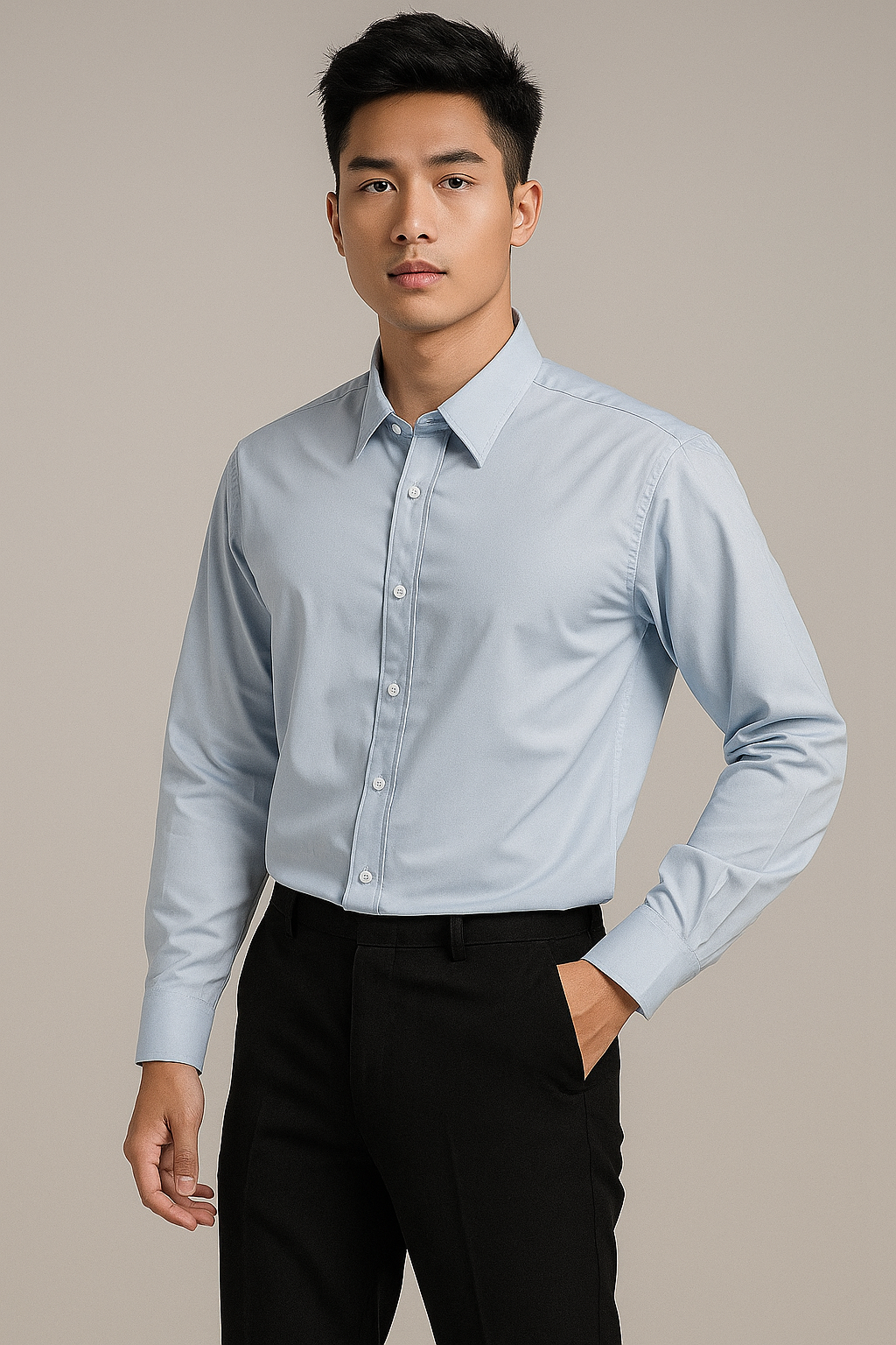 SM xám nhạt lụa T005
