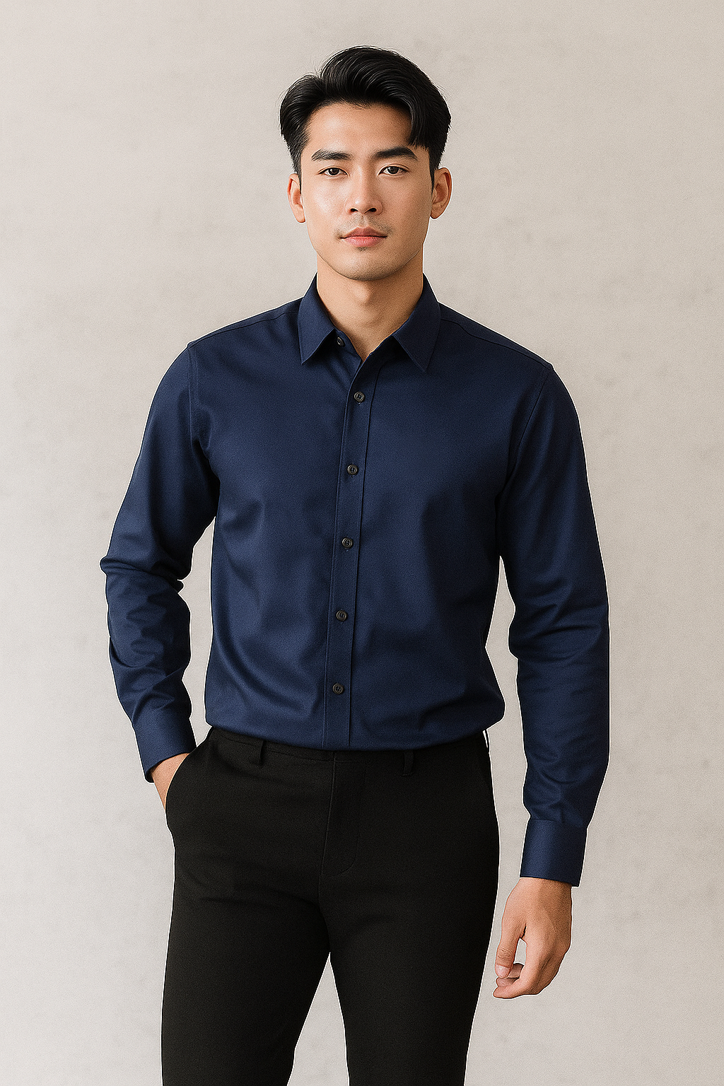 SM xanh đen lụa T003