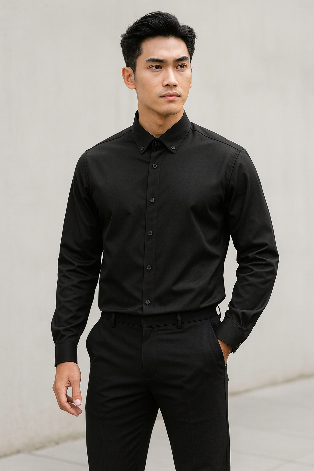 Sơ mi đen 11.642-3