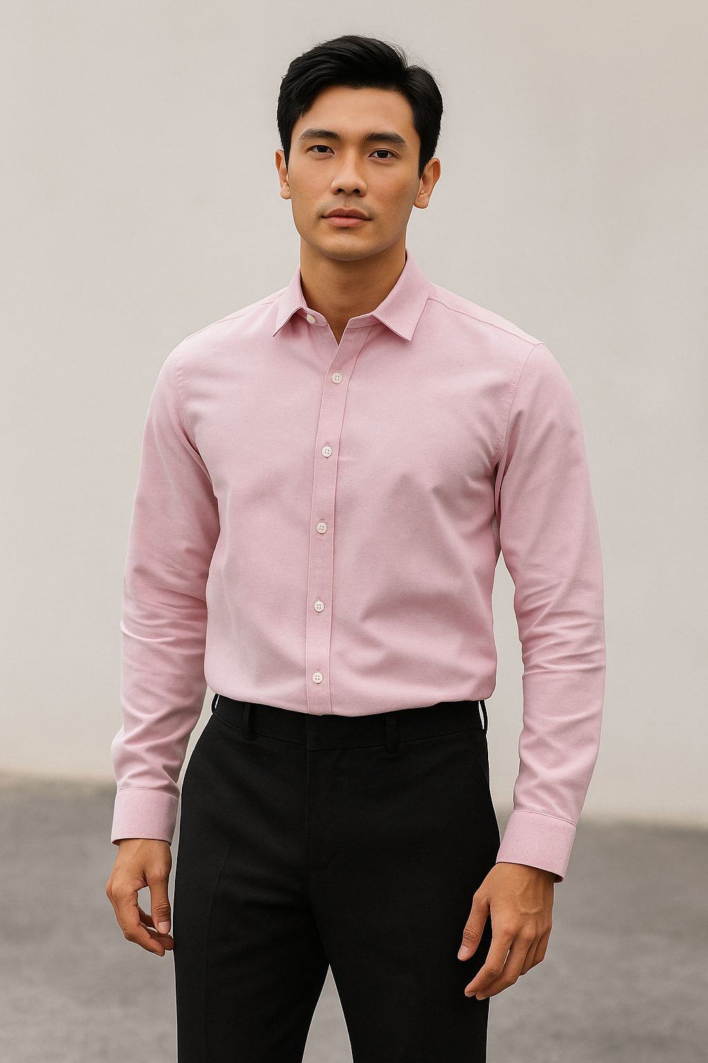 Sơ mi hồng oxford 3.660.1-3
