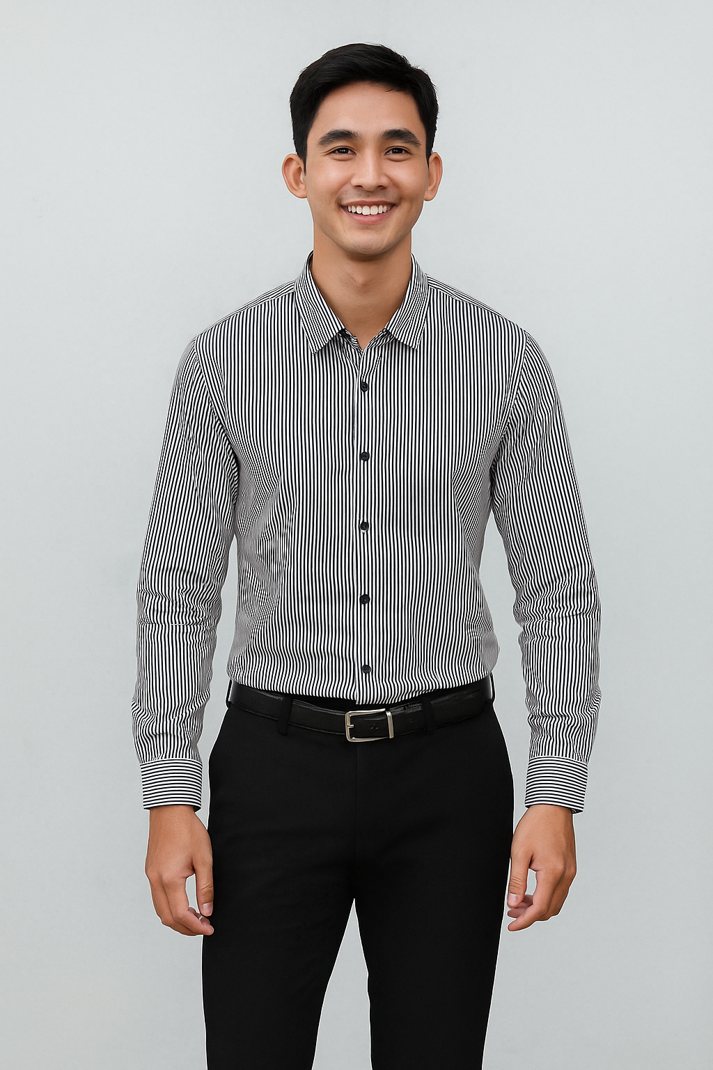 Sơ mi kẻ đen SD217
