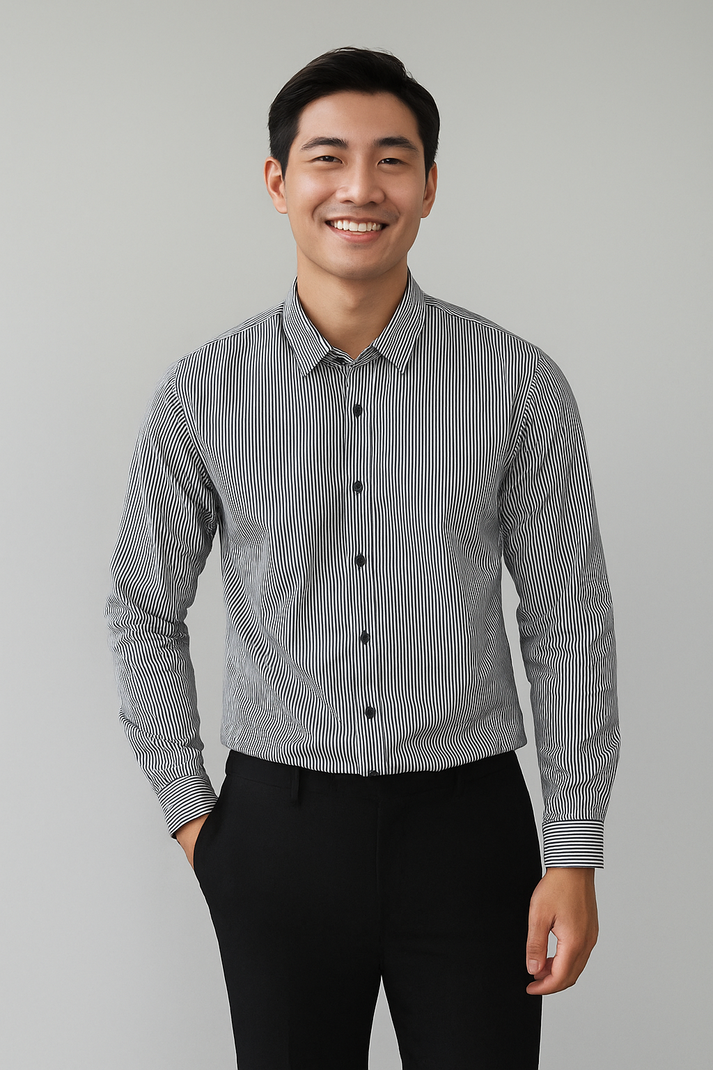 Sơ mi kẻ đen SD217