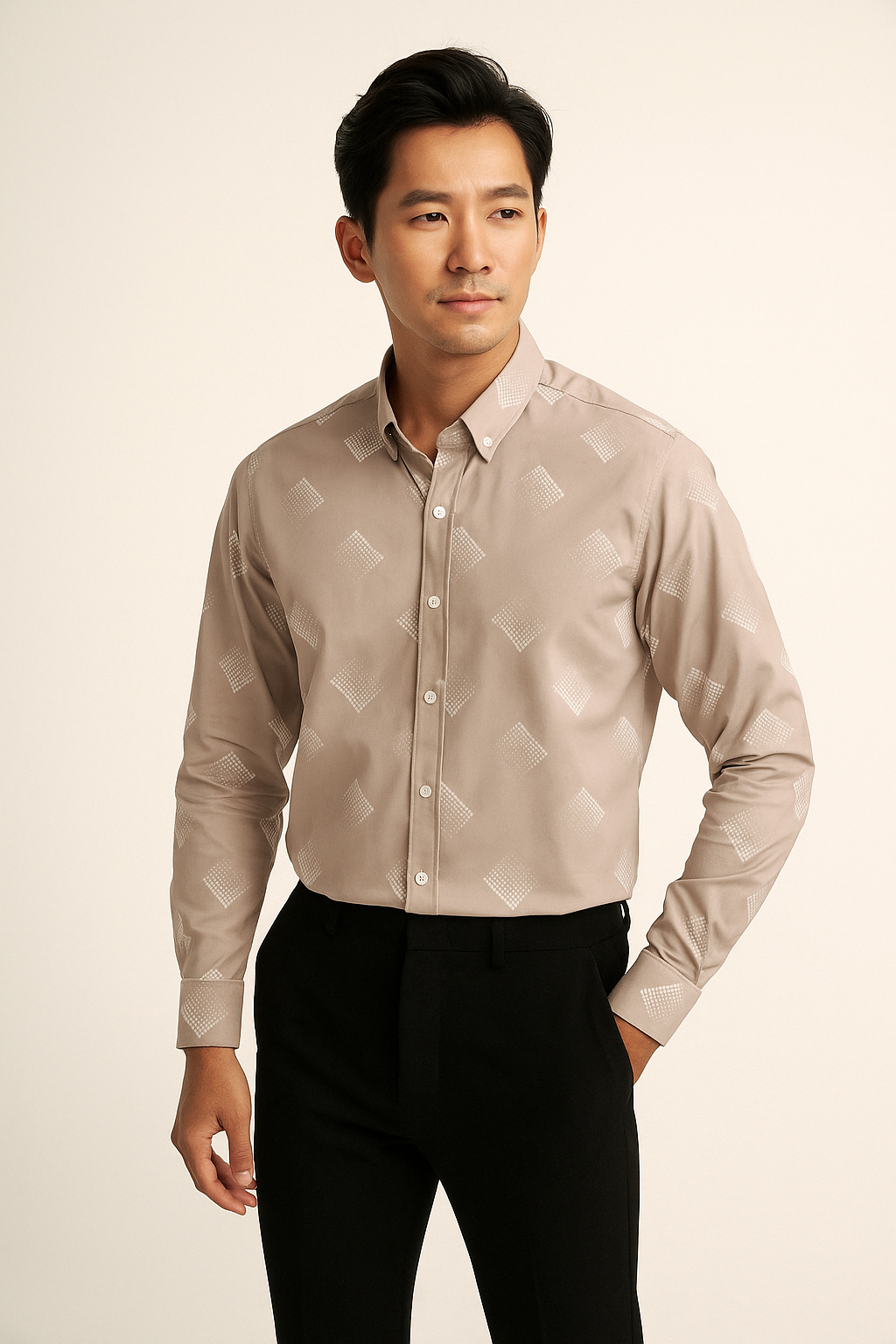 Sơ mi nam họa tiết BB SD200-3