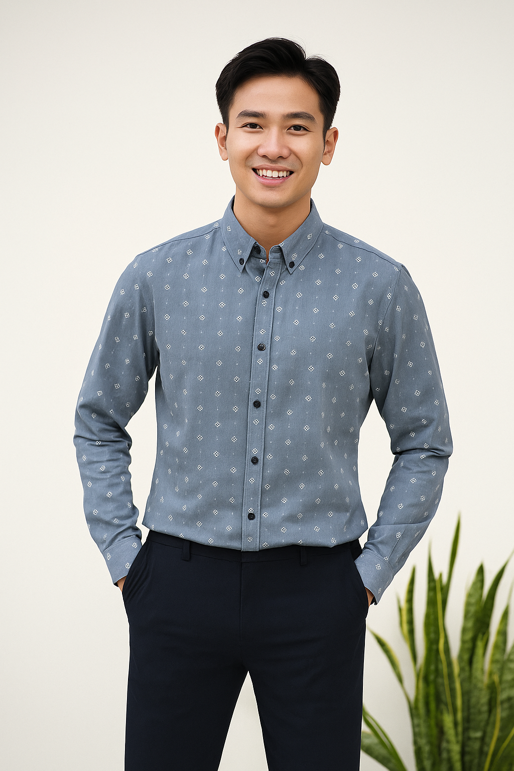 Sơ mi nam họa tiết SD191-3