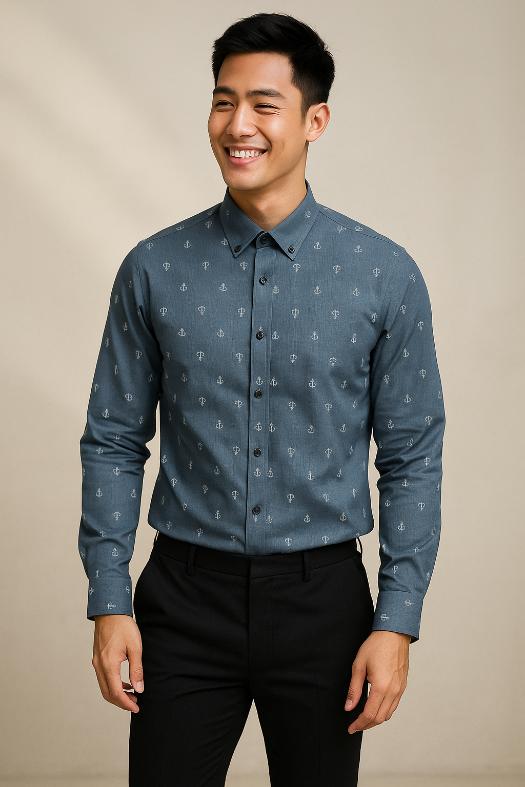 Sơ mi nam họa tiết SD195-1