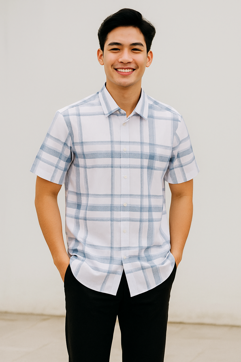 Sơ mi ngắn tay caro SNPM024
