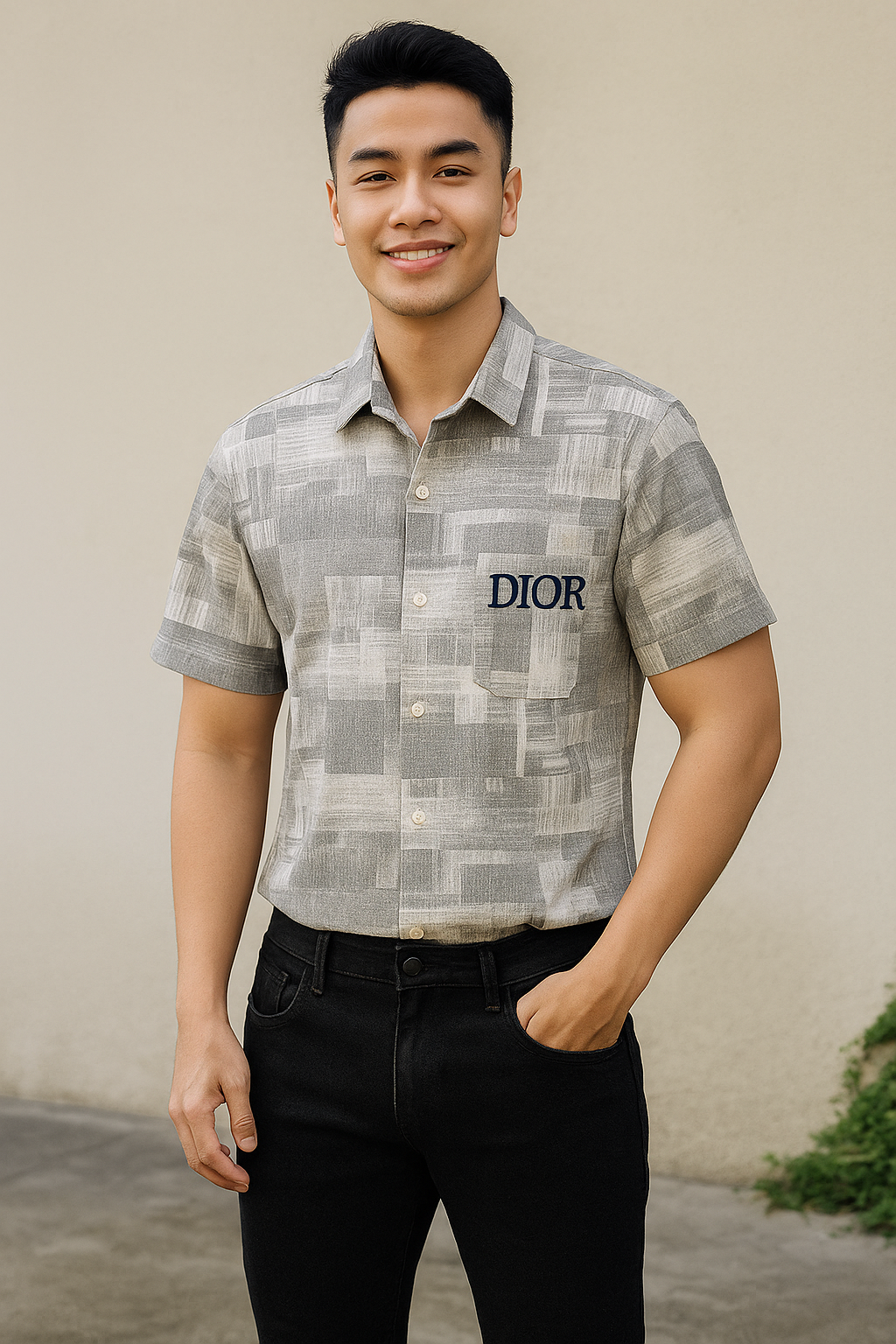 Sơ mi ngắn tay caro SNPM026