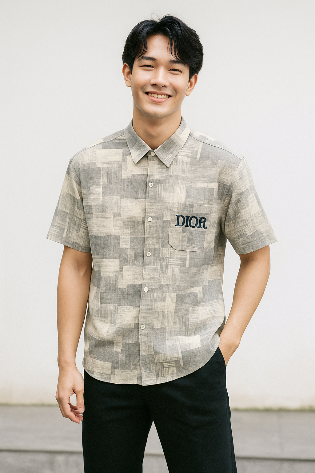 Sơ mi ngắn tay caro SNPM026
