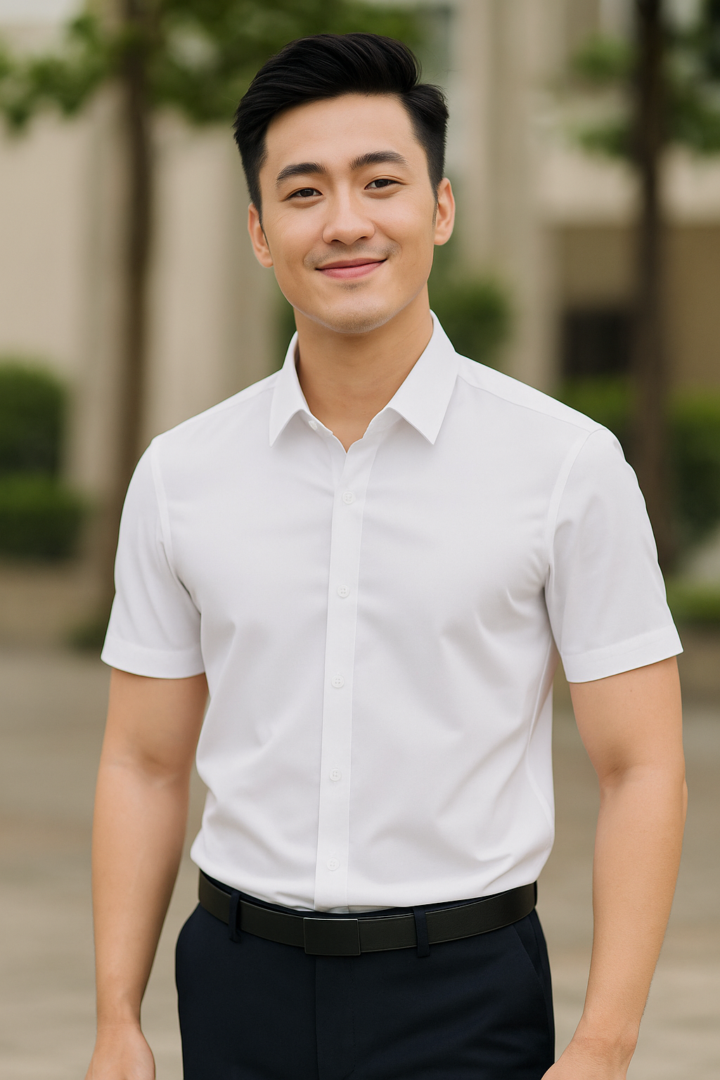 Sơ mi trắng RE ko túi NT 320NT-T0017
