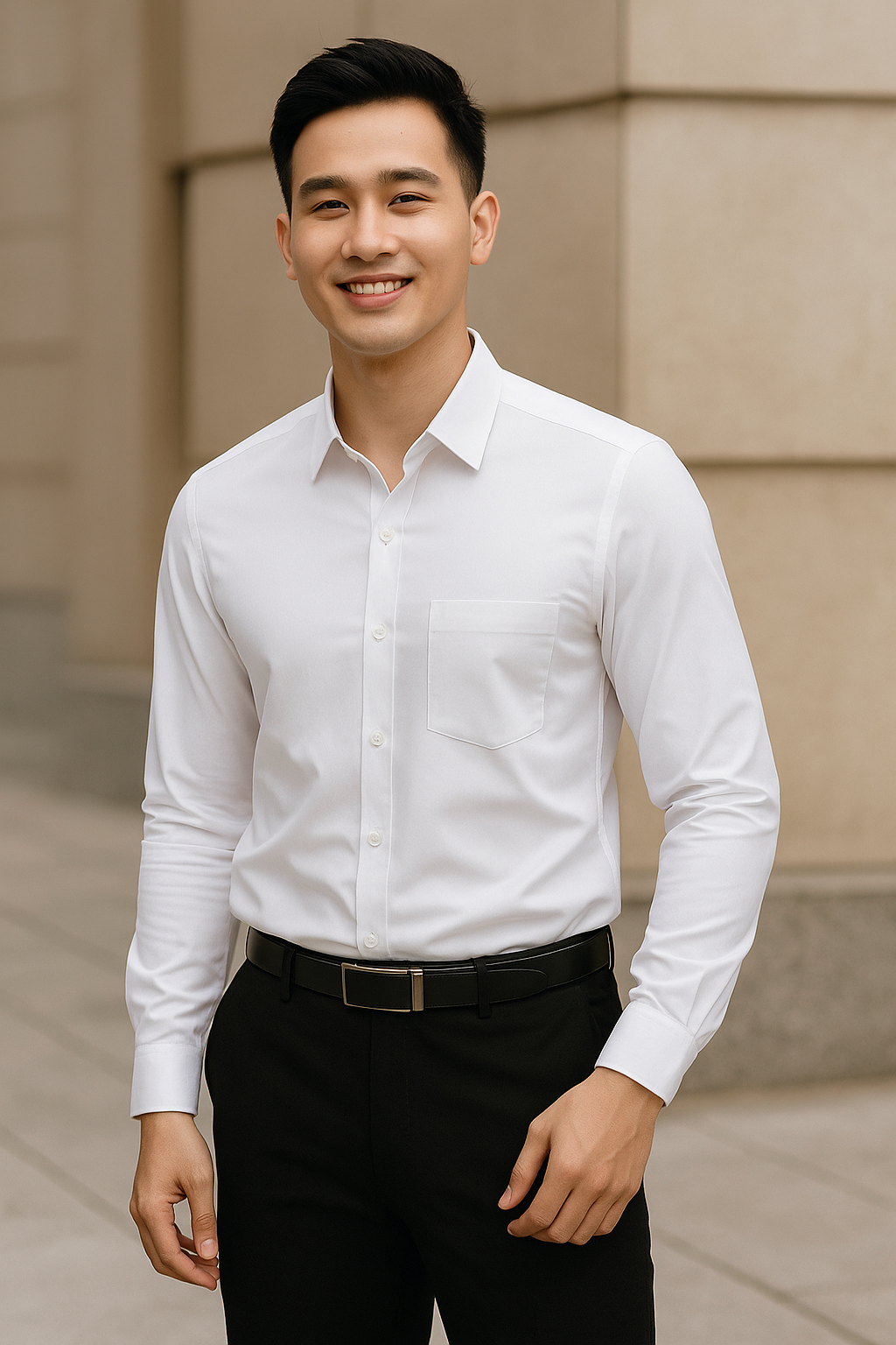 Sơ mi trắng RE túi T12001-1