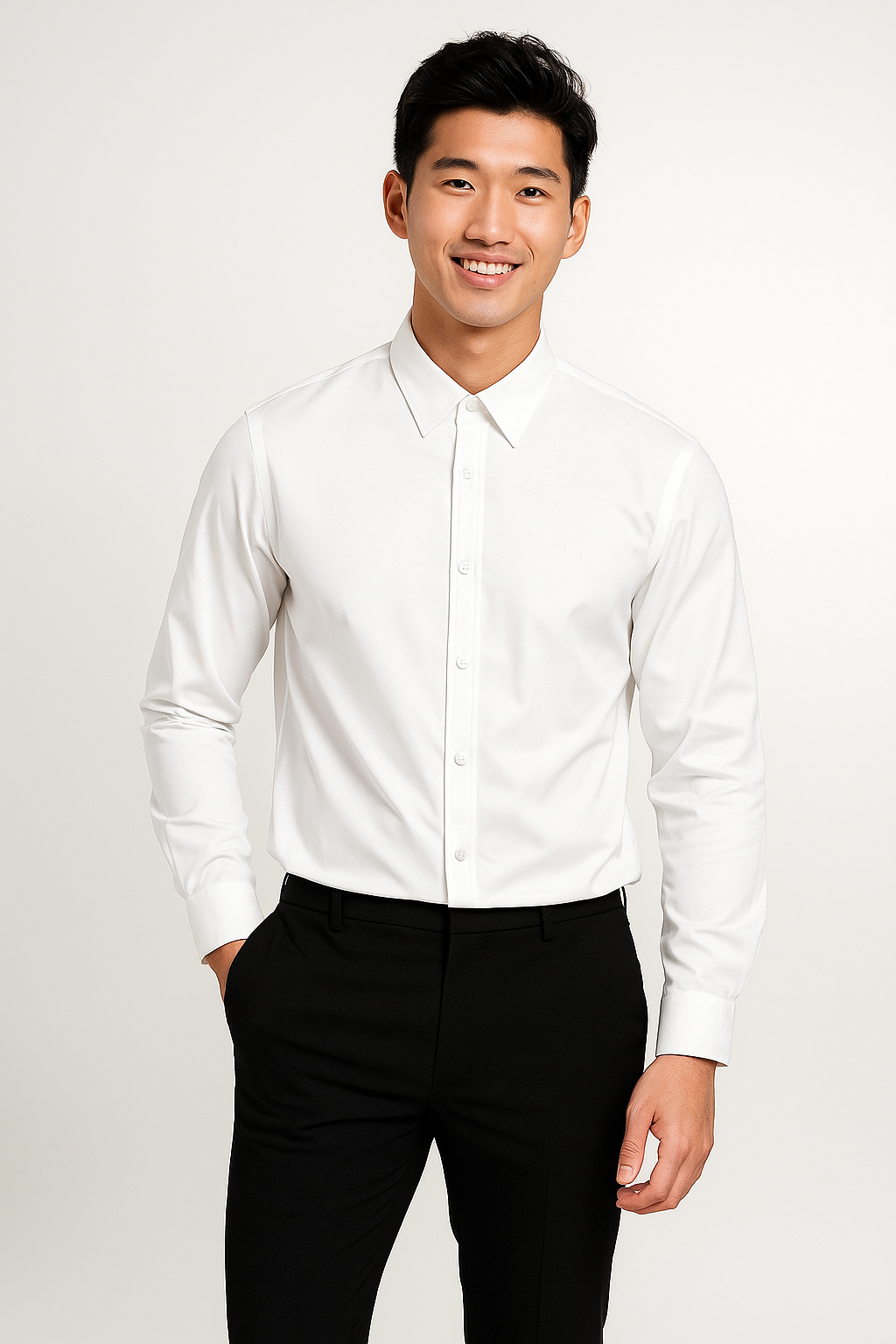 Sơ mi trắng bamboo SD167