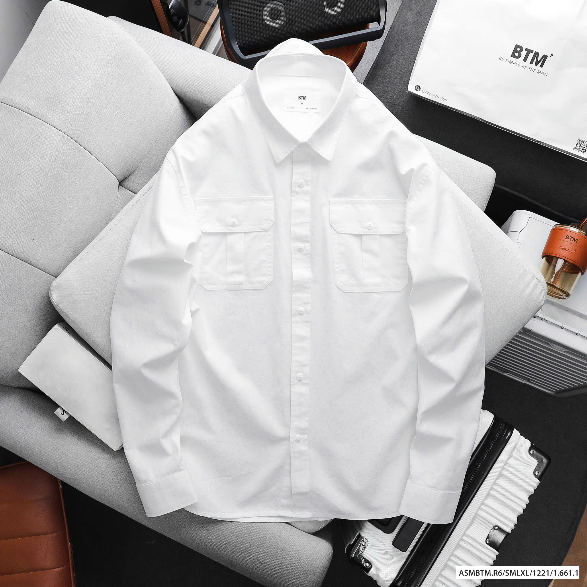 Sơ mi trắng kaki 661.1