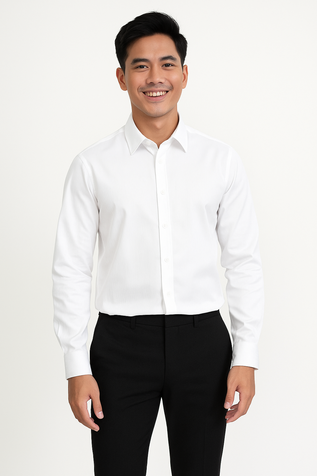 Sơ mi trắng sợi tre SD2024-065