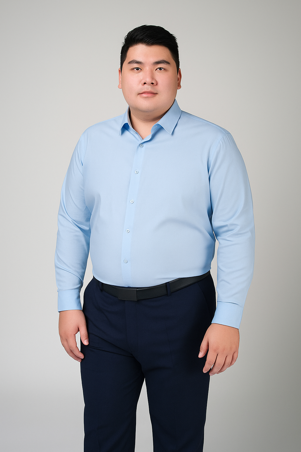 Sơ mi xanh biển BB Big size SD205