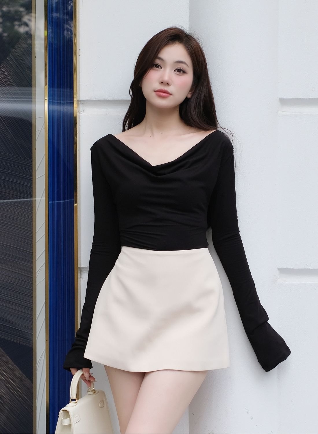 Chân váy chữ A vải carolan