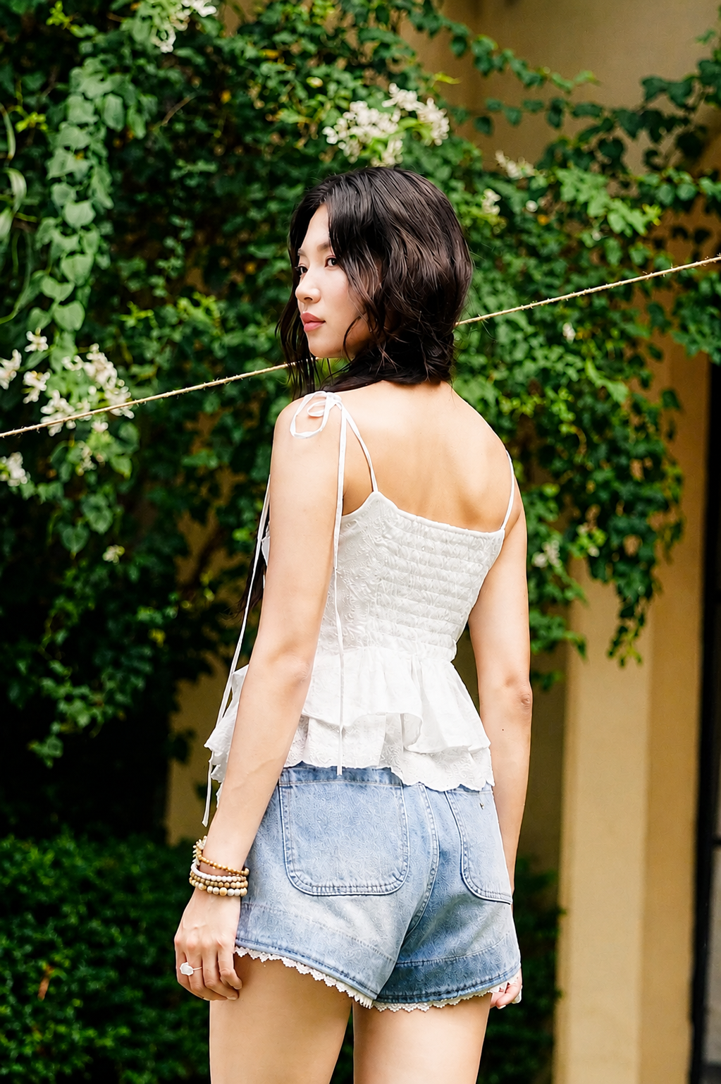 Áo Xô 2 Dây Cột Nơ Vai Chiết Eo La Boutique SS26 - AK020-2605LAT