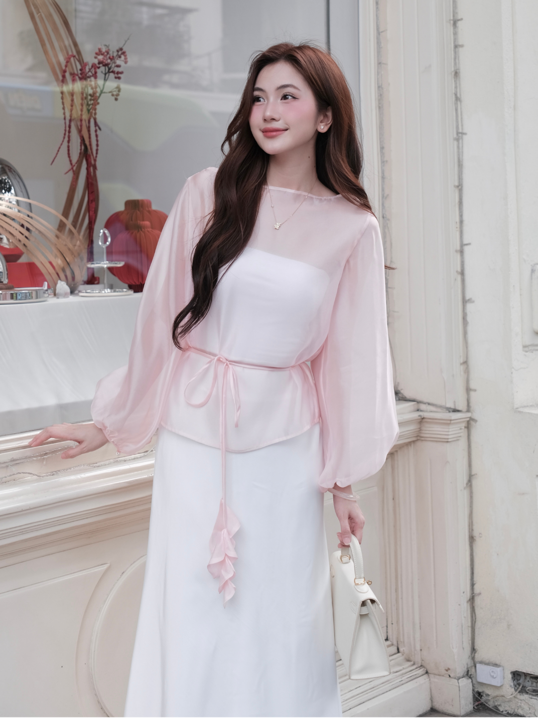 TA005 | Set Áo Tơ Yên (Kèm Áo Quây)
