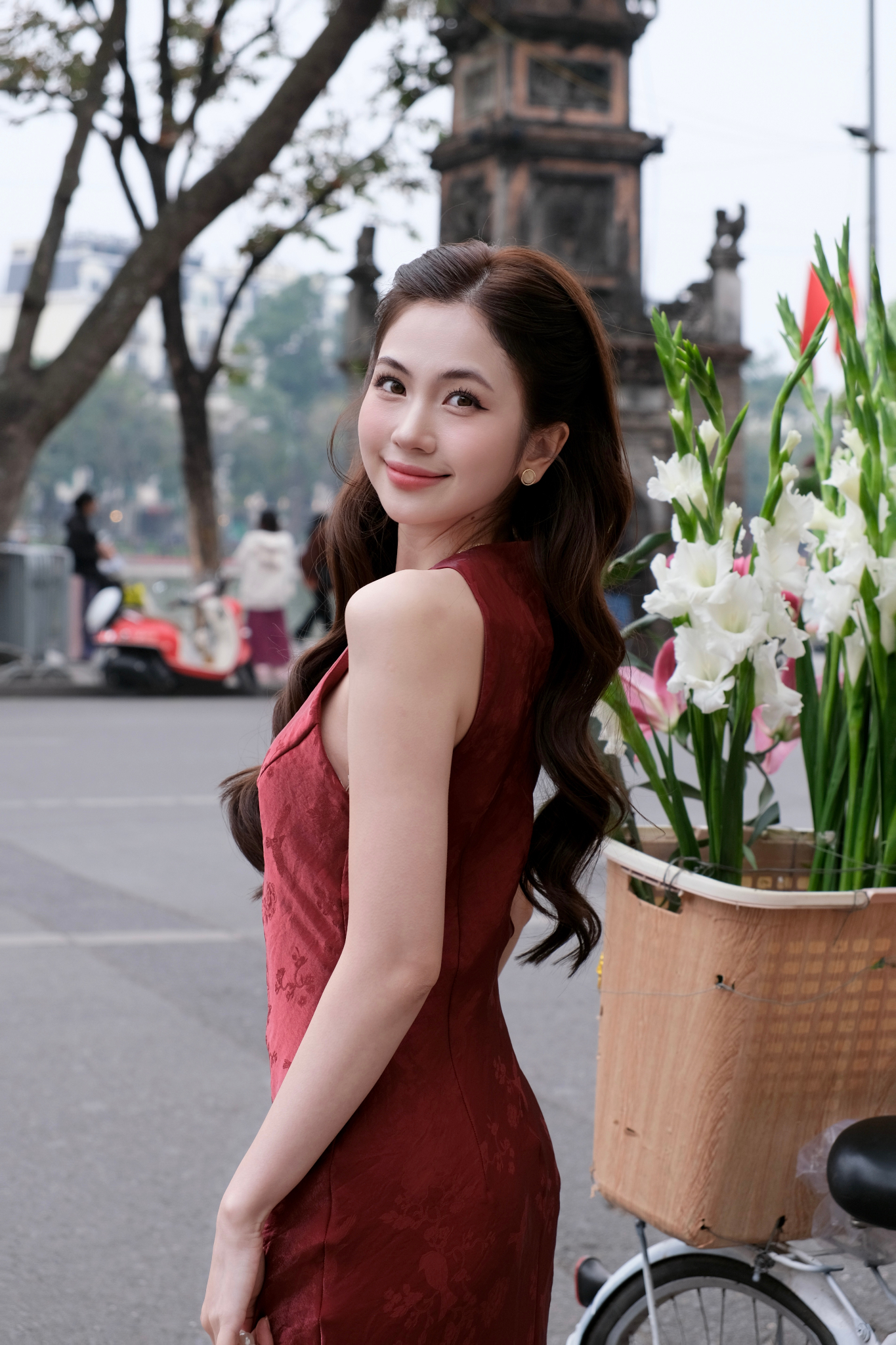 Đầm Yếm Vân Du Lụa Ánh Nhũ [BST Nếp Tơ]