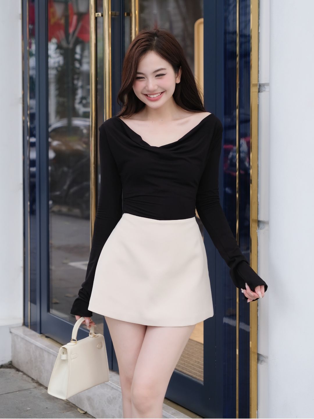 V004 | Chân Váy Chữ A Dáng Ngắn Basic