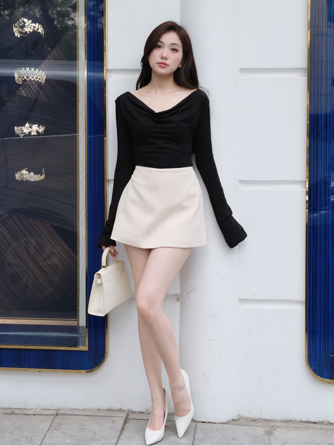 V004 | Chân Váy Chữ A Dáng Ngắn Basic