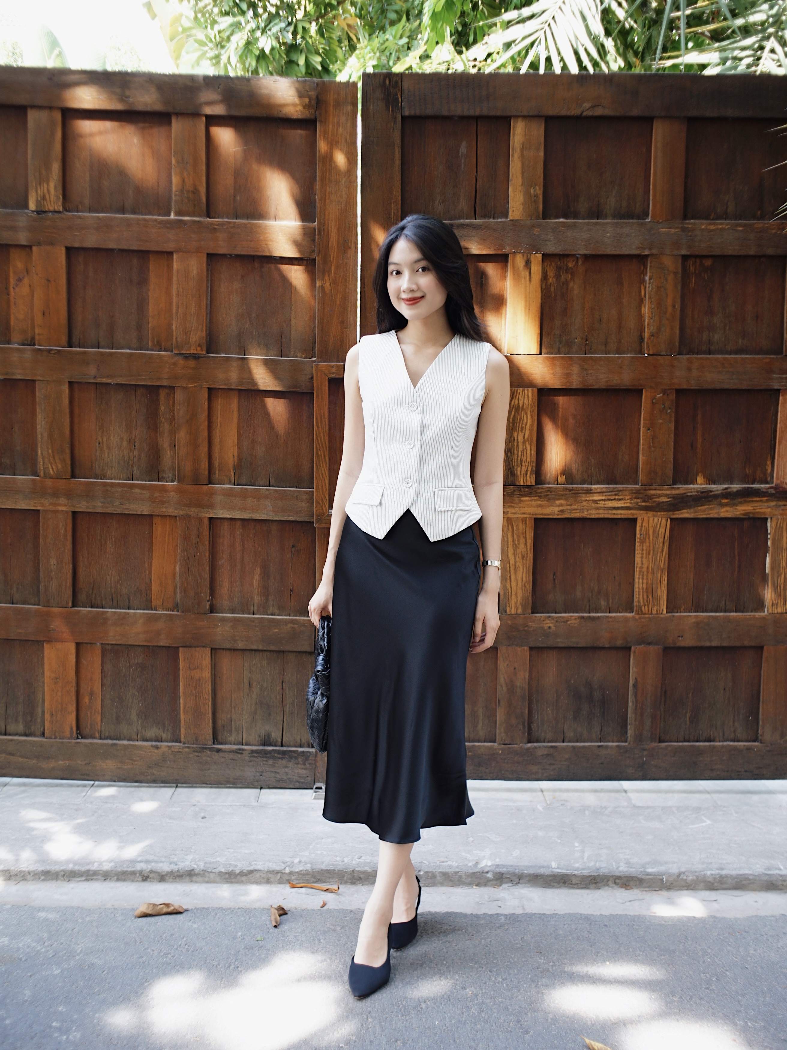 V007 | Chân Váy Lụa Basic 1m50