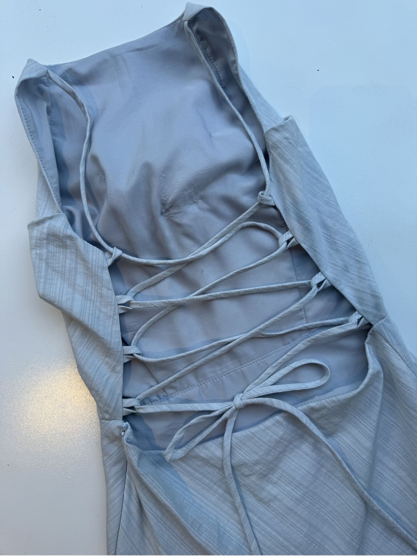 Đầm linen nơ ngực dáng dài La Boutique DD008-2608LAT