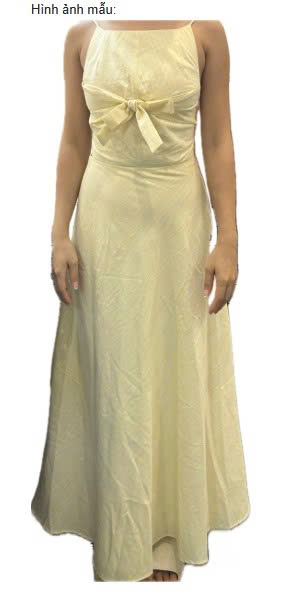 Đầm linen nơ ngực dáng dài La Boutique DD008-2608LAT