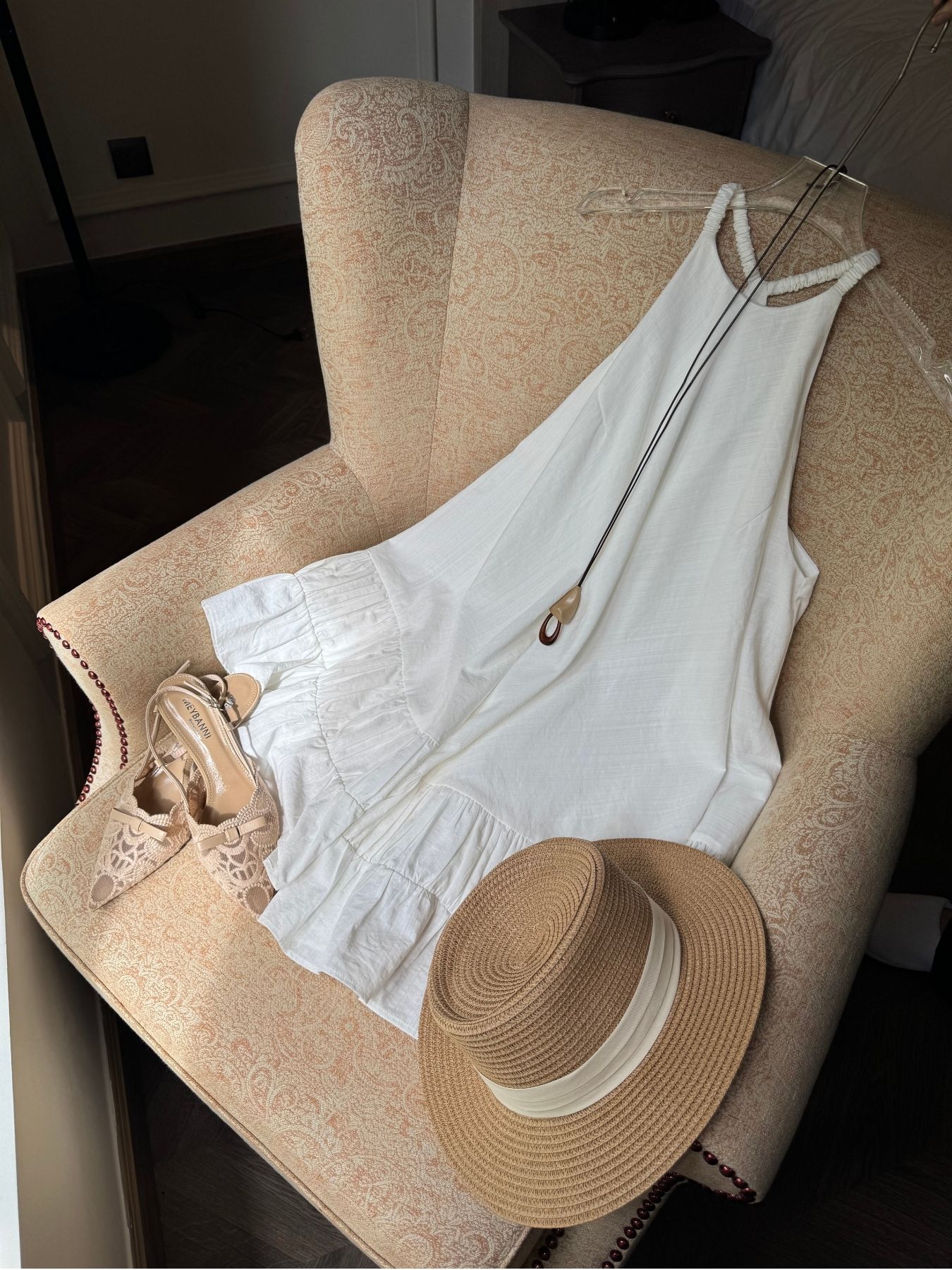 Đầm yếm babydoll kèm quần thun ngắn bảo hộ S027-2608LAT