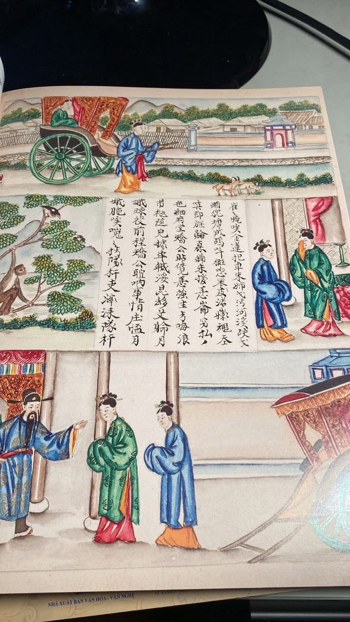 Lục Vân Tiên Cổ Tích Truyện- bản thảo có tranh minh hoạ màu- 3 ngôn ngữ Việt-Anh- Pháp (bộ 2 tập)- Sách mới nguyên seal