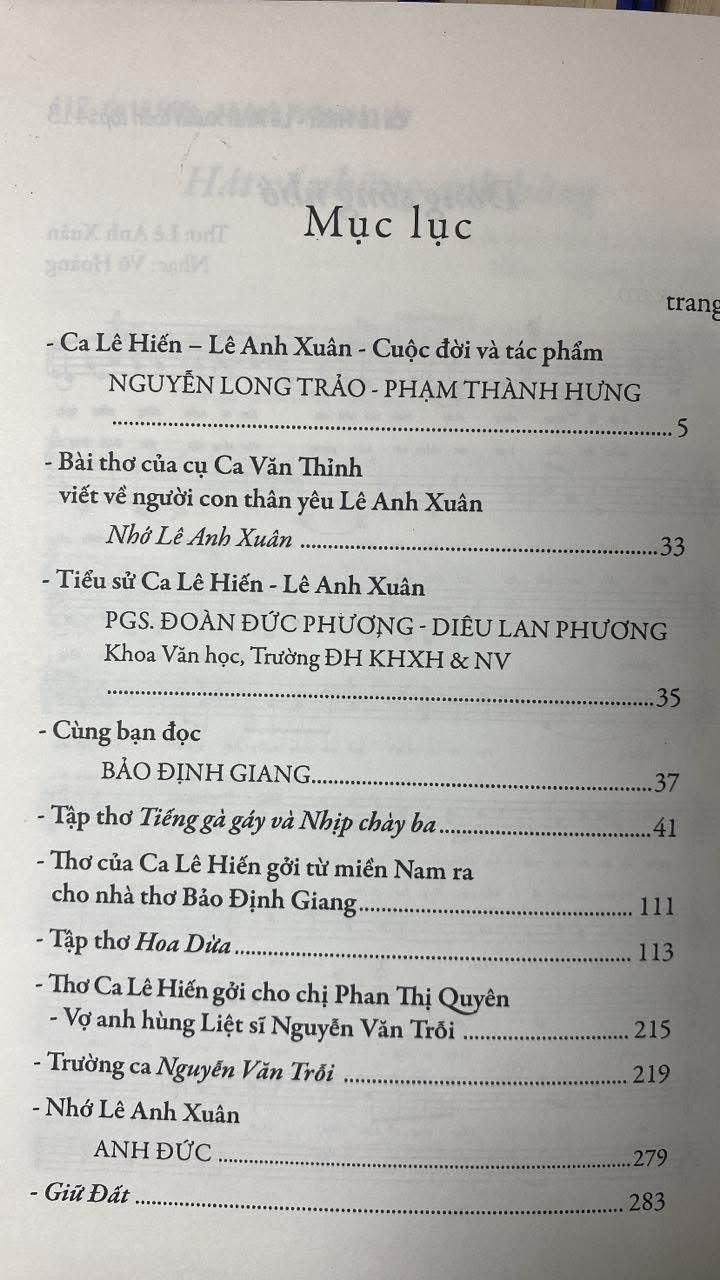 Ca Lê Hiến- Lê Anh Xuân toàn tập -NXB Văn Hoá Văn Nghệ 2012 -Sách mới chưa qua sử dụng