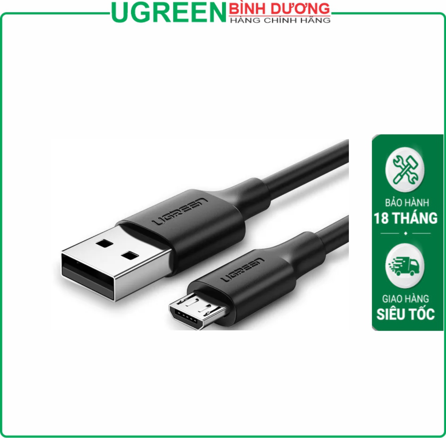Cáp USB To Micro USB 2.0 dài 1.5M Ugreen (60137)