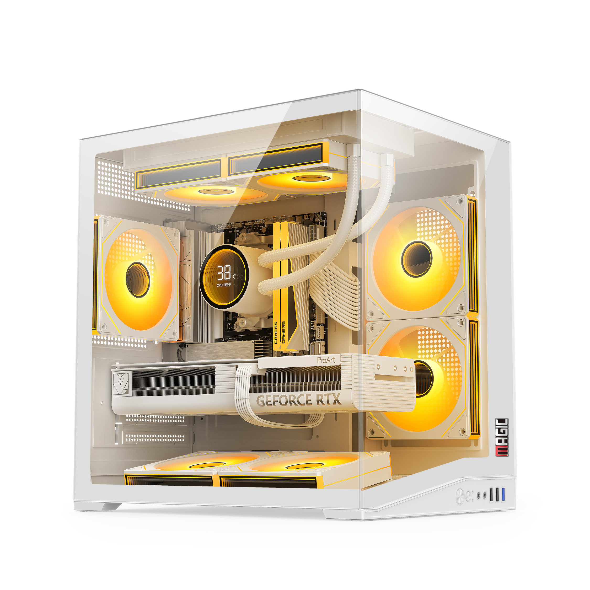 Vỏ Case Magic Zero Plus (Chưa Kèm Fan) M-ATX, AIO 240, Màu Trắng