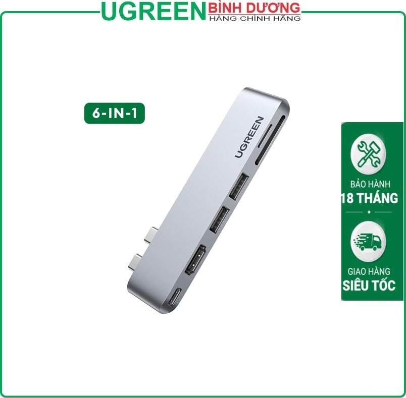 Hub Chuyển Đổi Type C to HDMI + USB 3.0 + SD/TF + Type-C (6 in 1) MacBook và MacBook Air Ugreen 80856