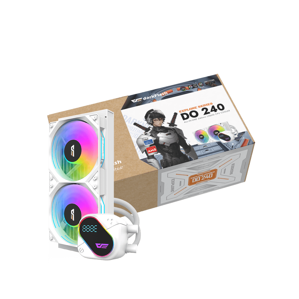 Tản nhiệt nước AIO CPU DARKFLASH DO240 2 Fan White