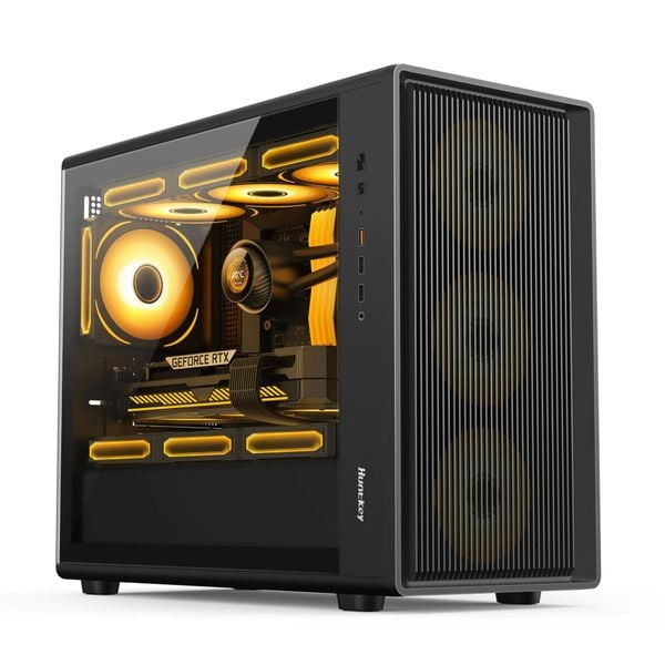 Vỏ case Hunkey G63 Halberd ( Chưa Kèm Fan ) M-ATX , AIO 360, Màu Đen