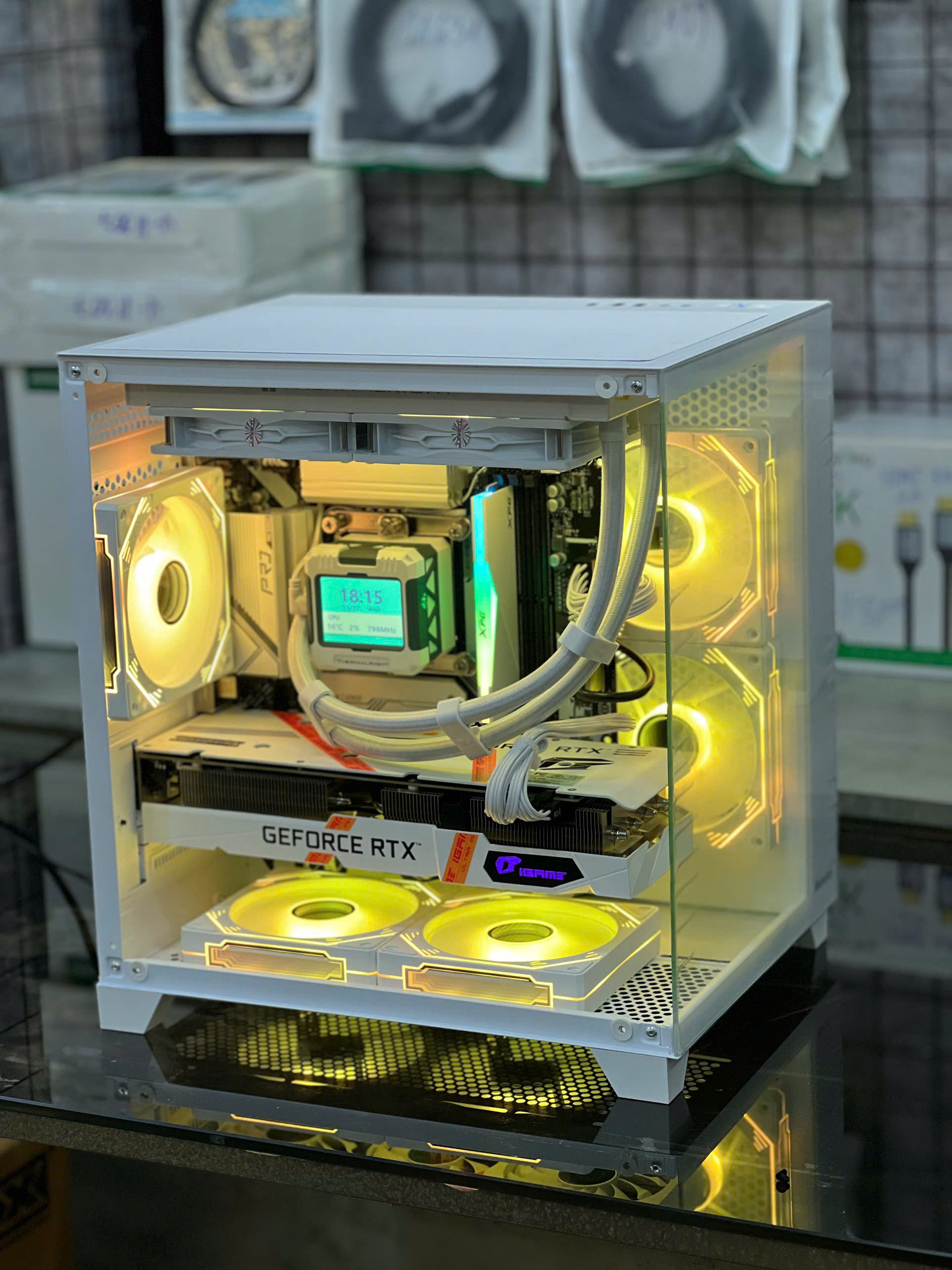 Vỏ case Hunkey S900 ( Chưa Kèm Fan ) M-ATX ,AIO 240, Màu Trắng