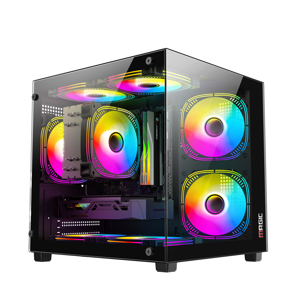Vỏ case Magic Aqua-M Elite ( Chưa Kèm Fan ) M-ATX , Màu Đen