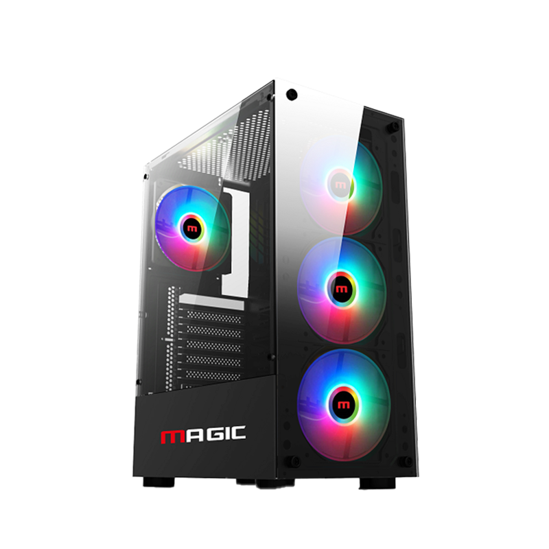 Vỏ case Magic GA-03 Kèm 3 Fan RGB M-ATX , Màu Đen