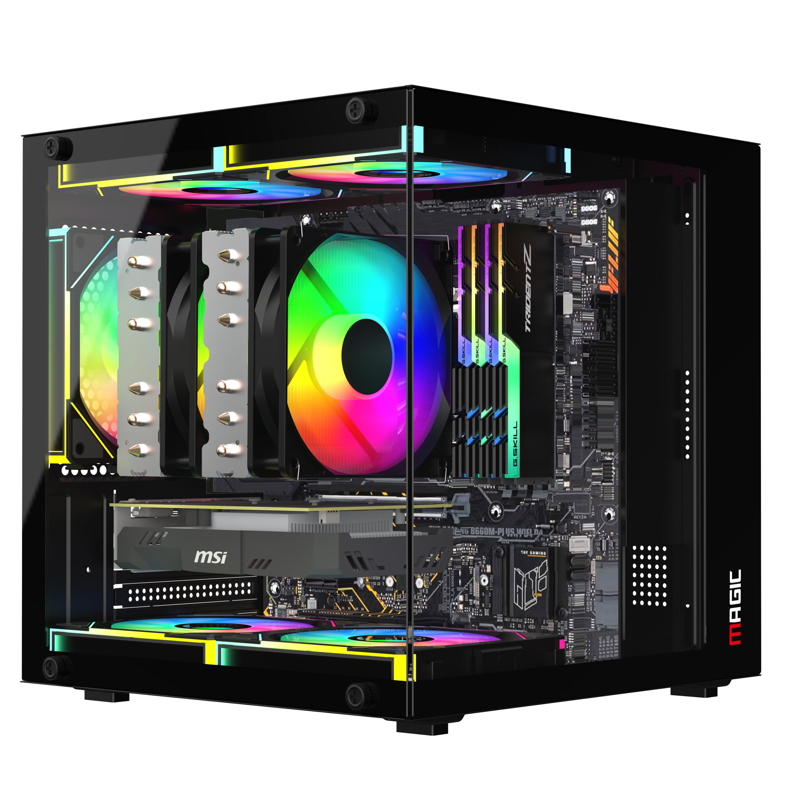Vỏ case Magic GM-05 ( Chưa Kèm Fan ) M-ATX Màu Đen