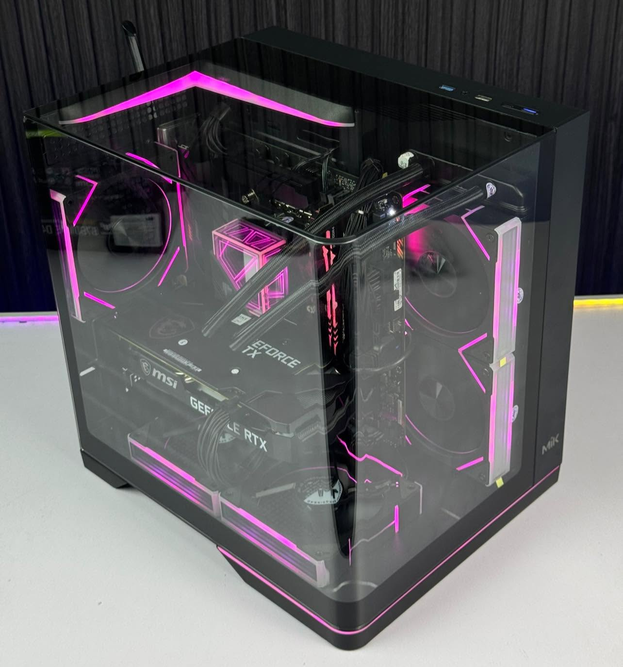 Vỏ case Mik G8 Nova M ( Chưa Kèm Fan ) M-ATX, AIO 240, Kính Cong Màu Đen