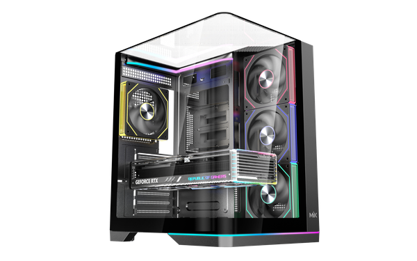 Vỏ case Mik G8 Nova X ( Chưa Kèm Fan ) M-ATX / ATX, Kính Cong Màu Đen