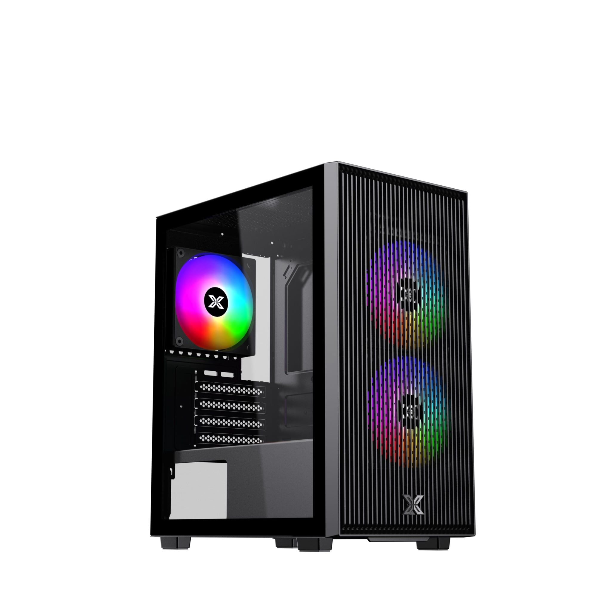 Vỏ case Xigmatek Amun M 3F EN90533 Kèm 3 Fan RGB, M-ATX, Màu Đen
