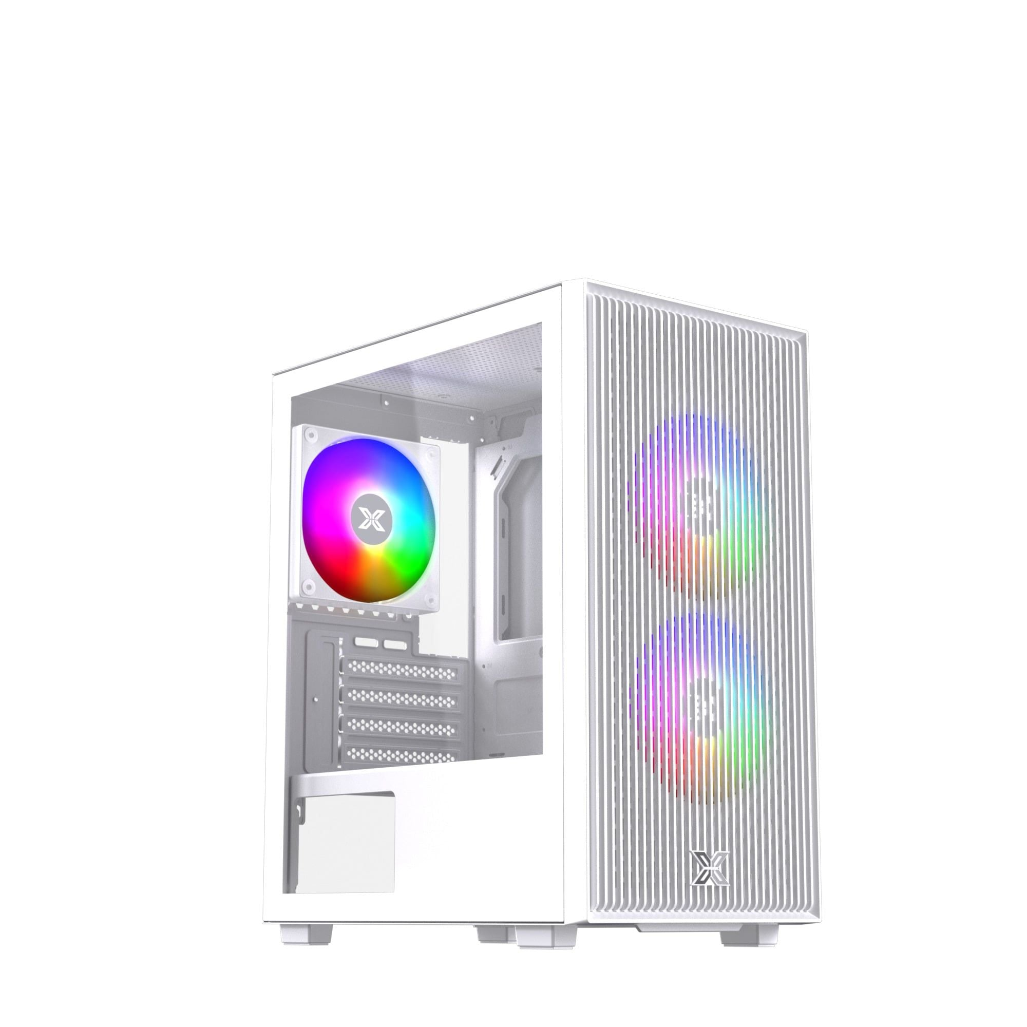 Vỏ case Xigmatek Amun M 3F EN90540 Kèm 3 Fan RGB, M-ATX, Màu Trắng