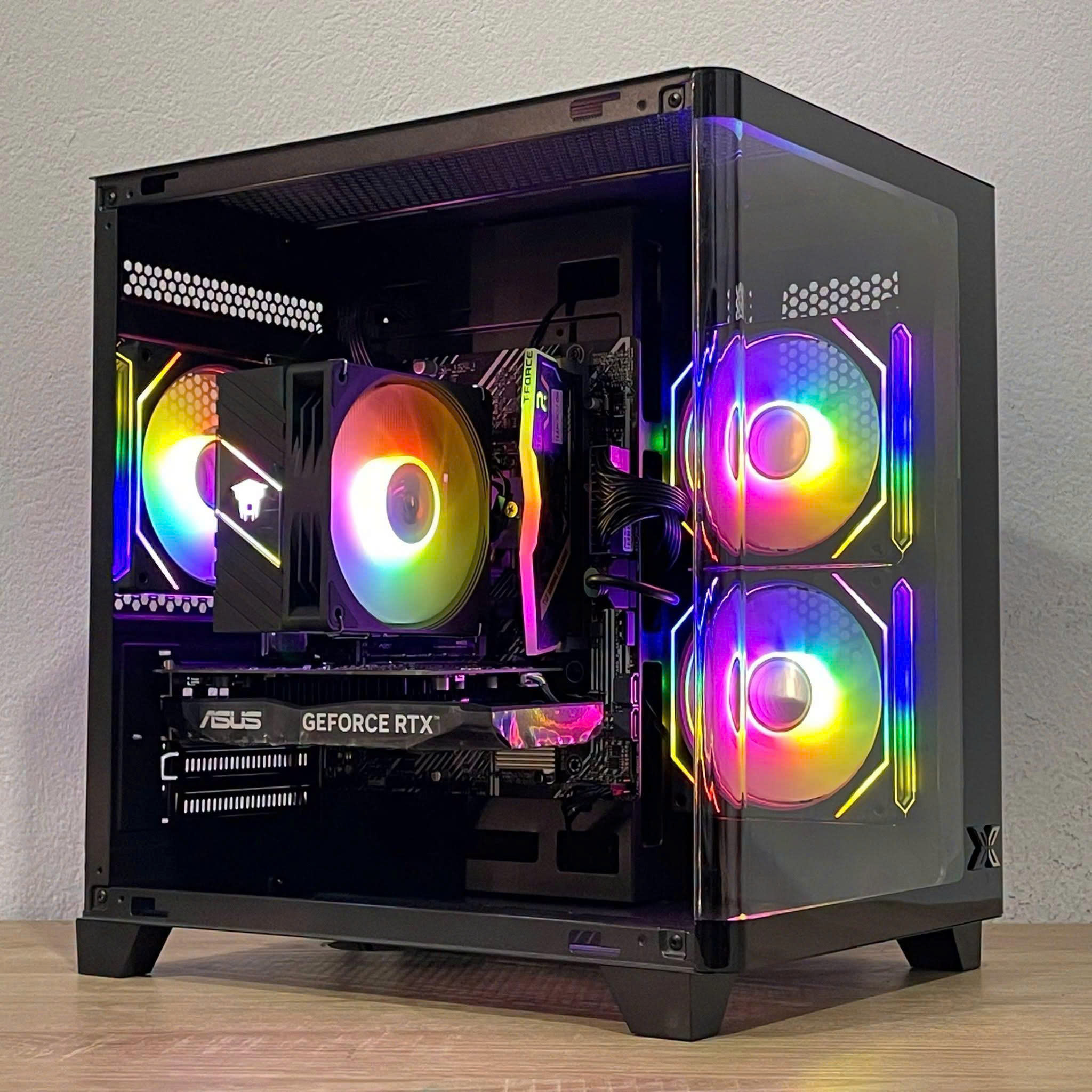 Vỏ case Xigmatek Pano M 3GF EN45523 Kèm 3 Fan RGB, M-ATX, Màu Đen