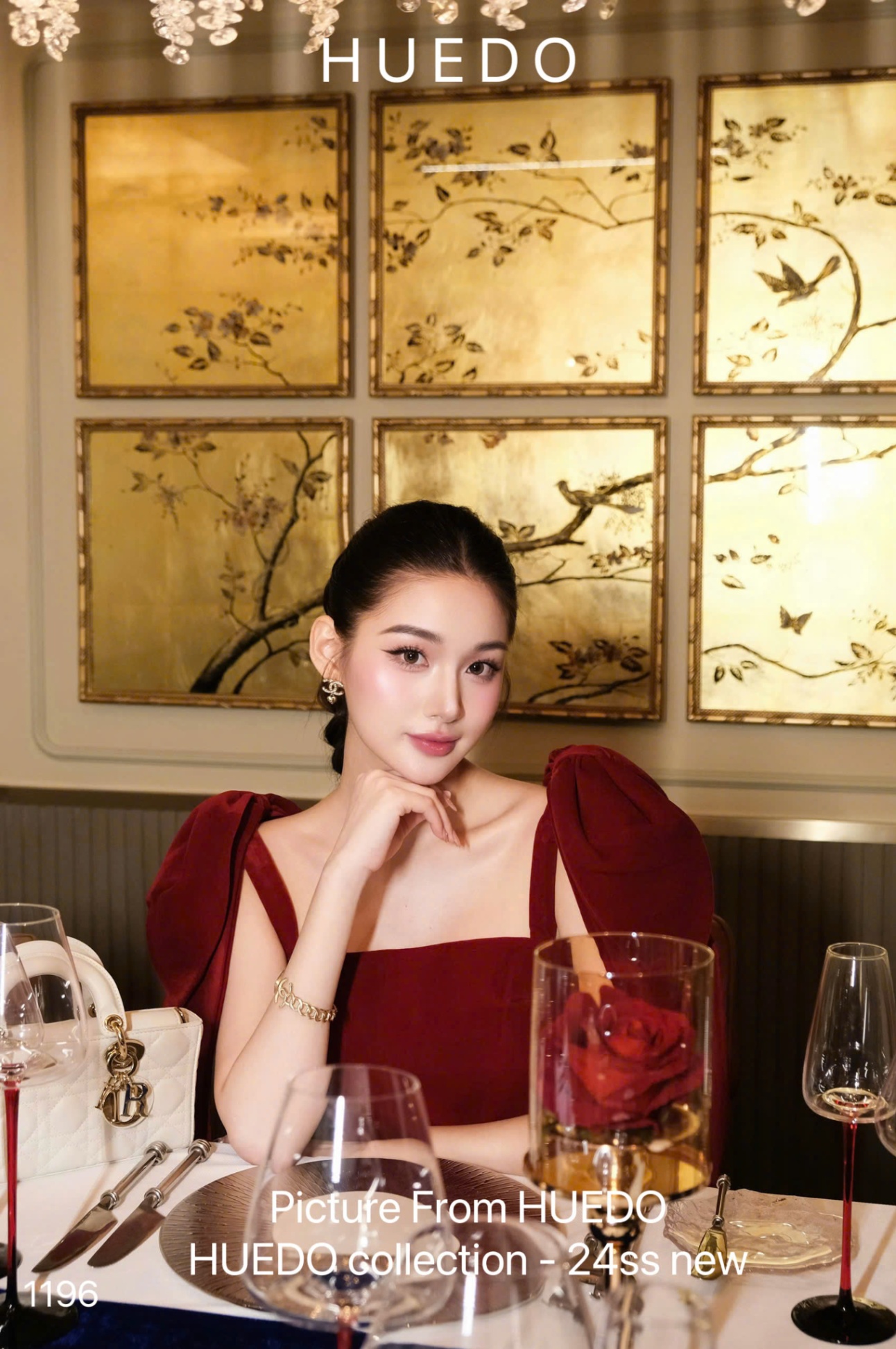 V1196 - ĐẦM NHUNG VAI NƠ