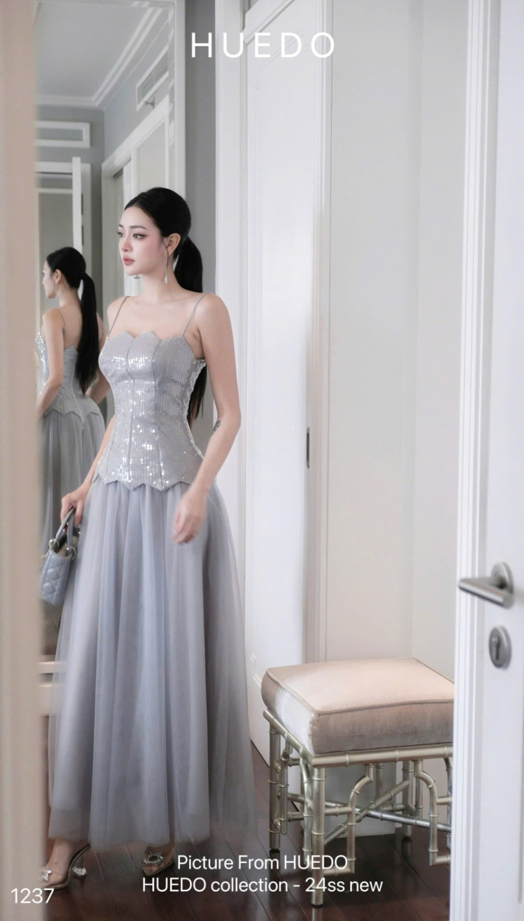 V1237 - ĐẦM KIM SA VÁY LƯỚI