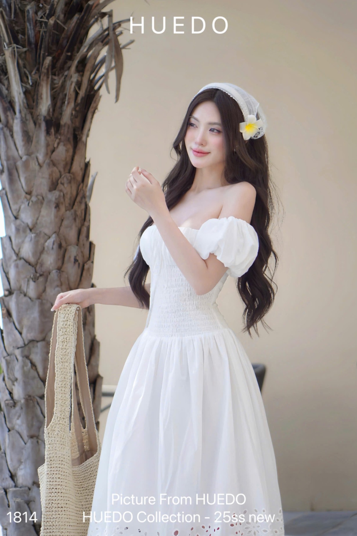 V1814 - ĐẦM MAXI TRỄ VAI BOI THÊU