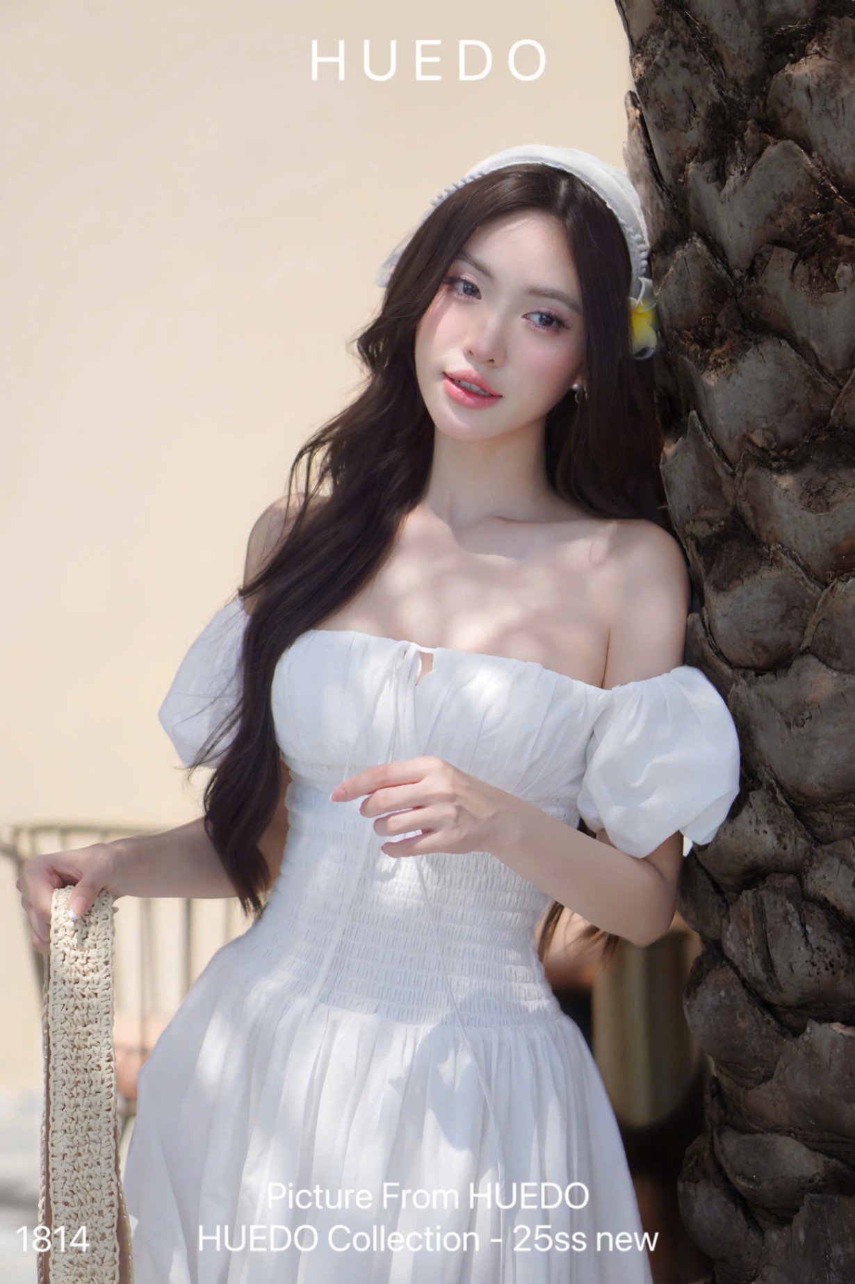 V1814 - ĐẦM MAXI TRỄ VAI BOI THÊU