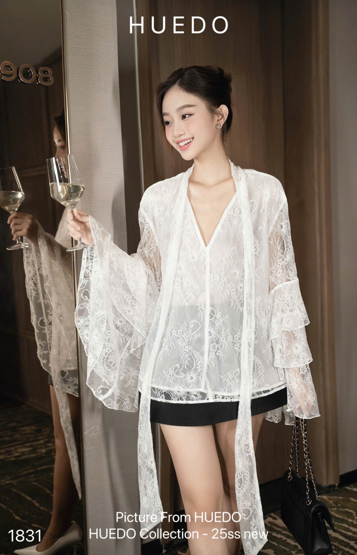 V1831 - SET ÁO REN TAY XOÈ