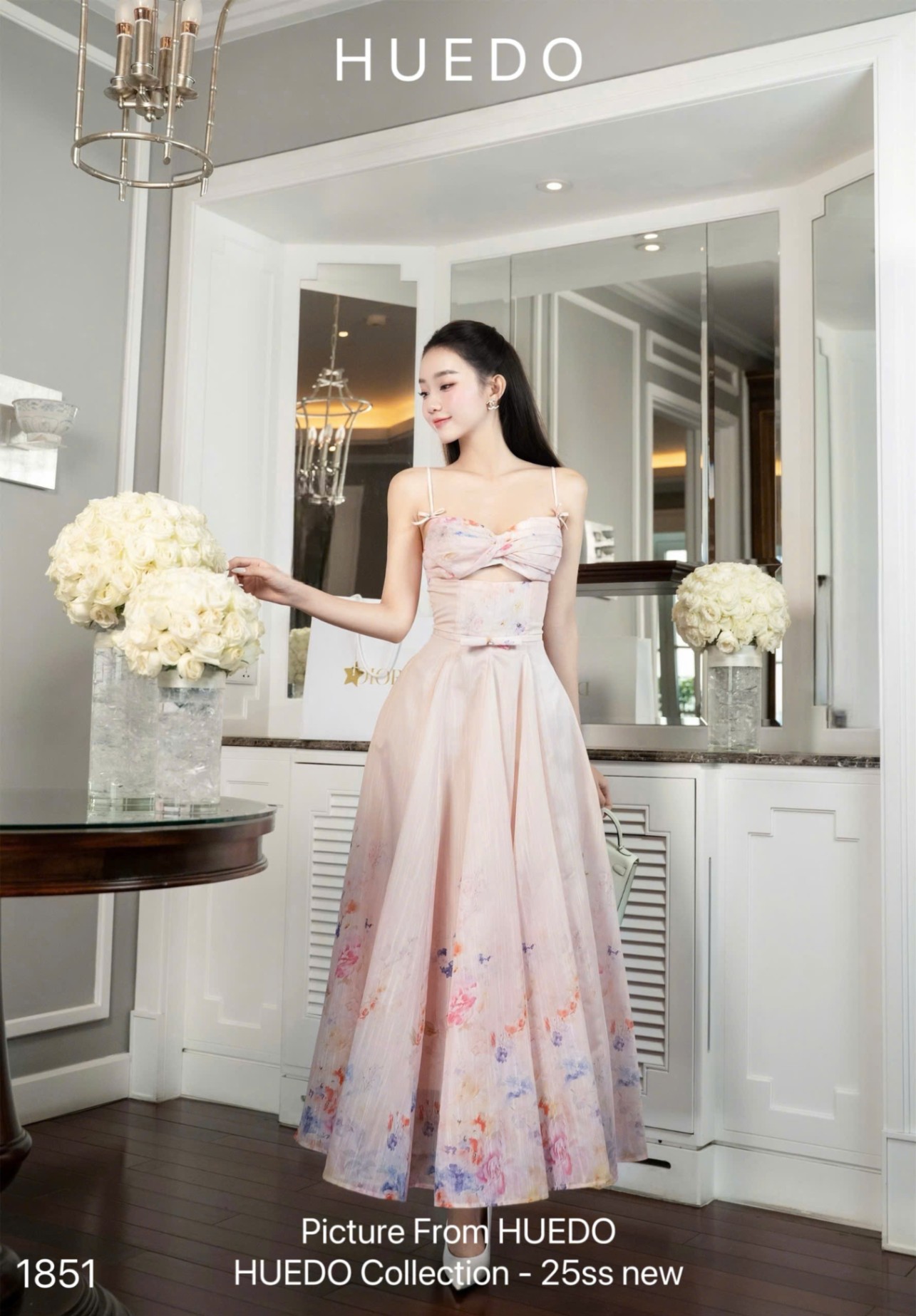 V1851 - ĐẦM HOA DÂY NƠ